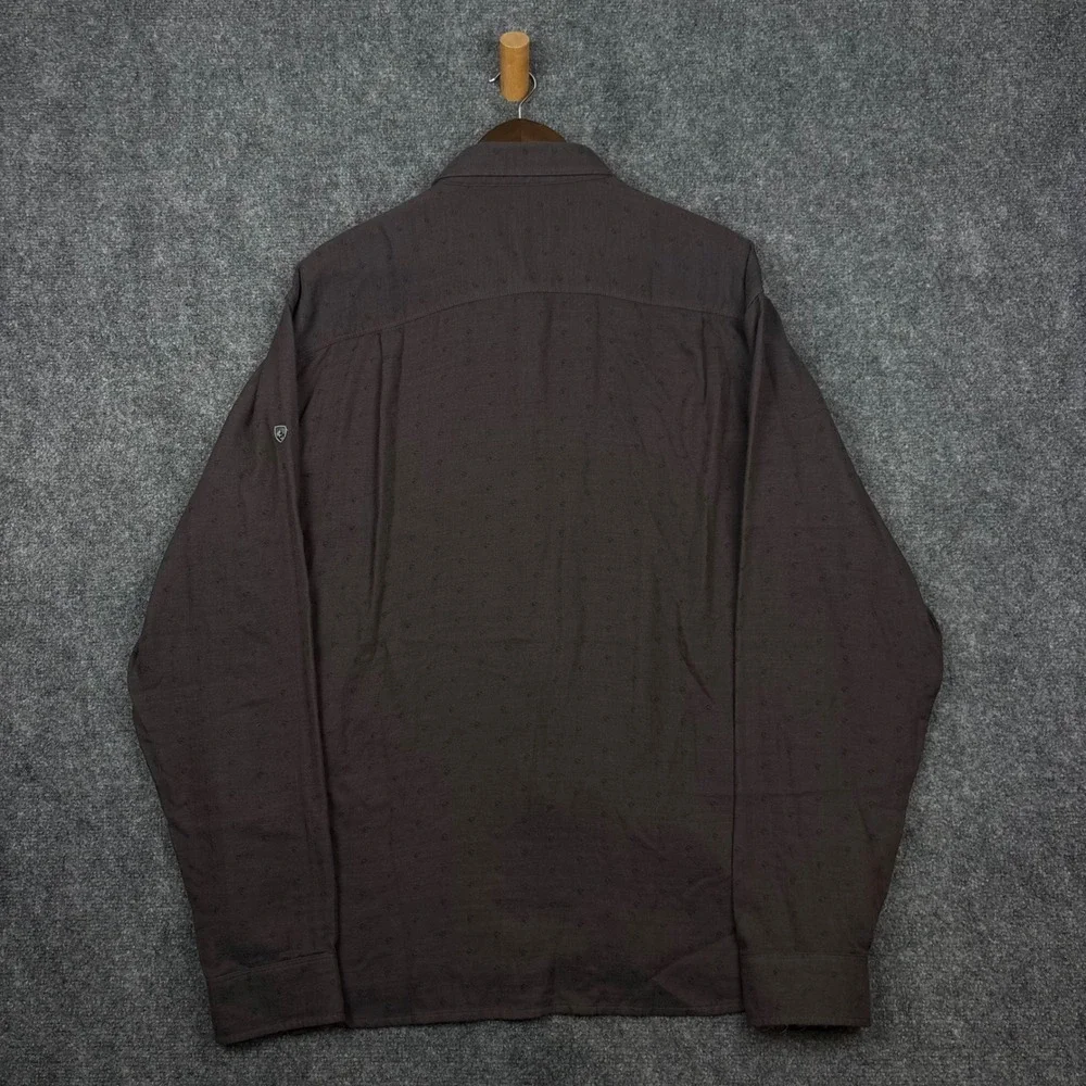 KUHL Shirt Mens XXLarge Brown Long Sleeve Modal Blend Button Down Casual 0402